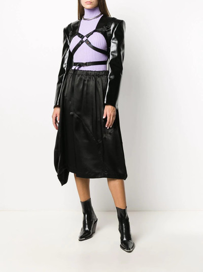 Comme des Garçons Comme des Garçons asymmetric draped midi skirt outlook