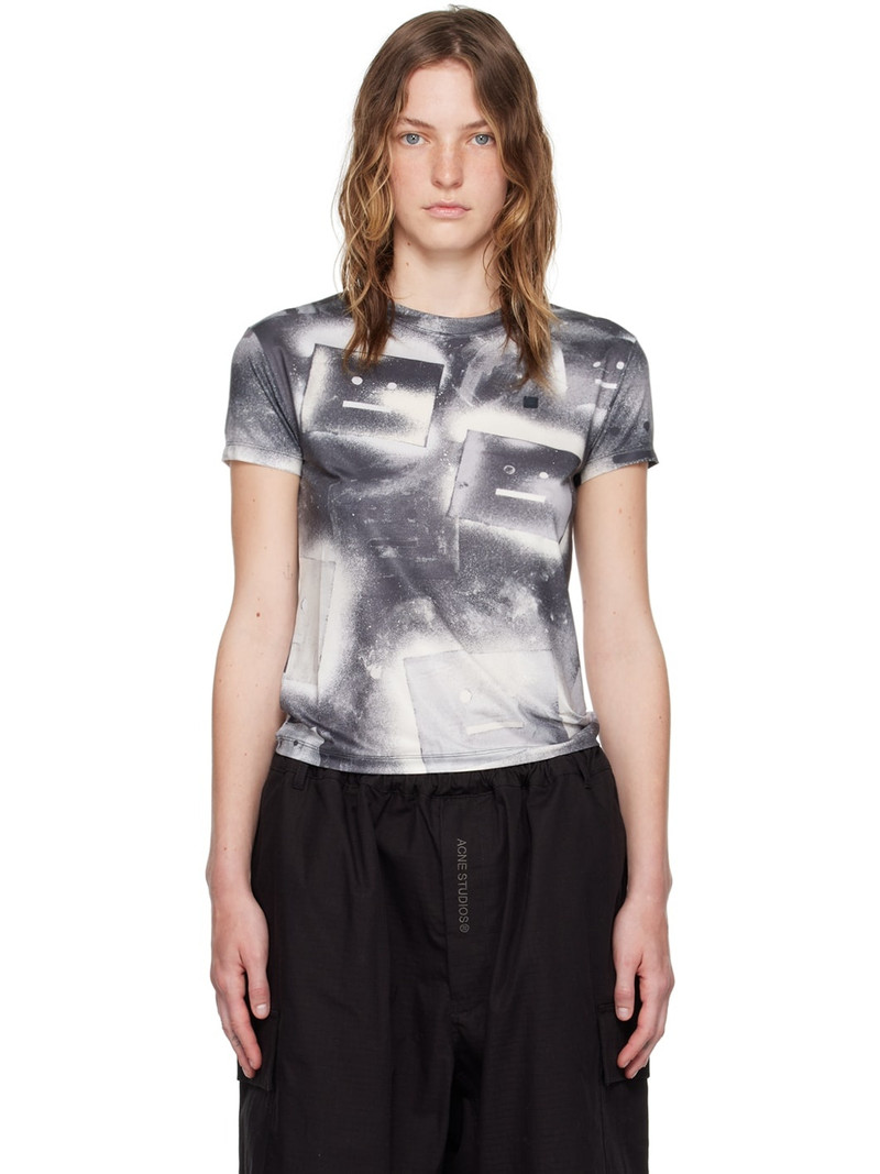 Gray Printed T-Shirt - 1