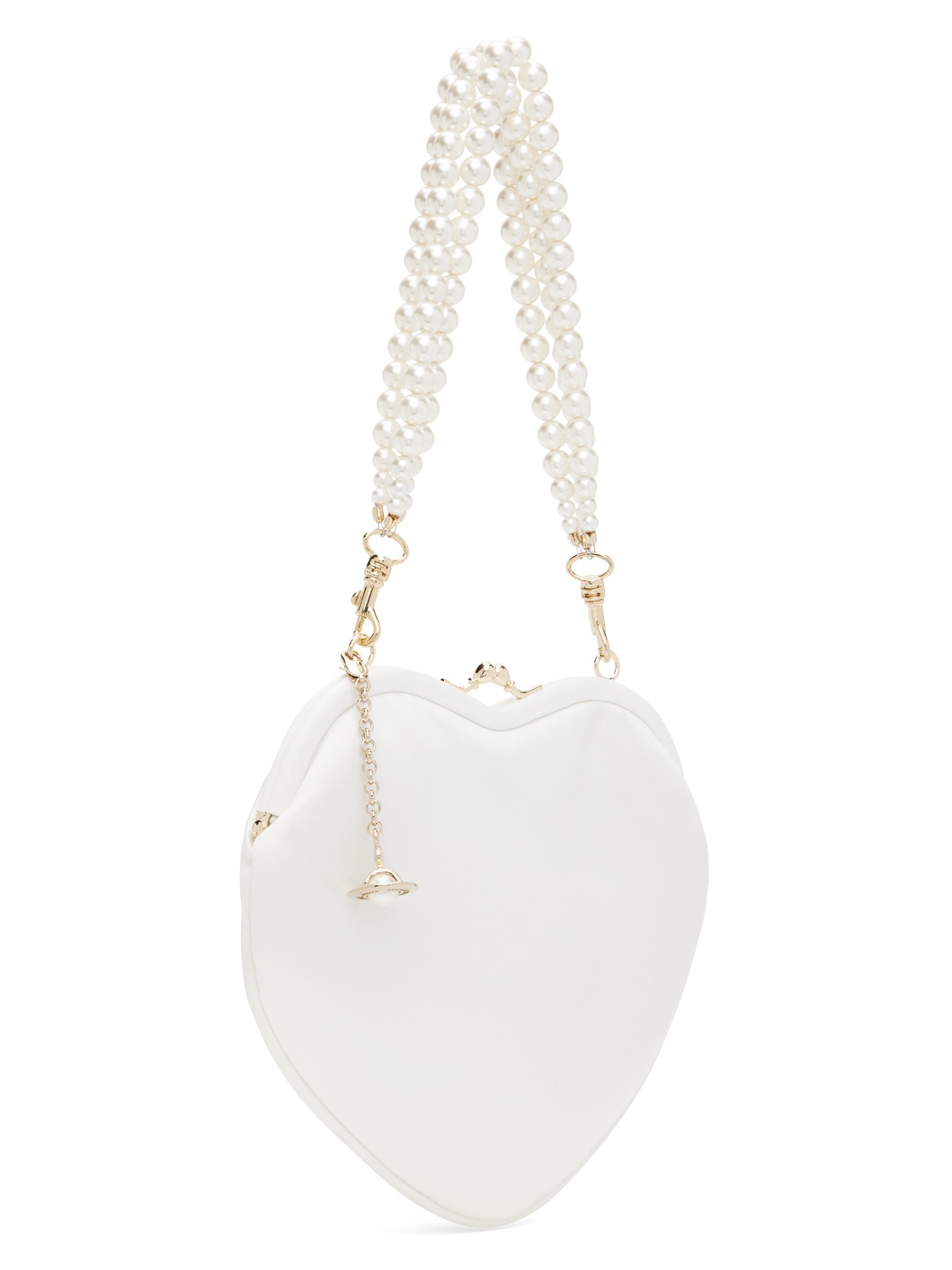 White Belle Heart Frame Bag - 2