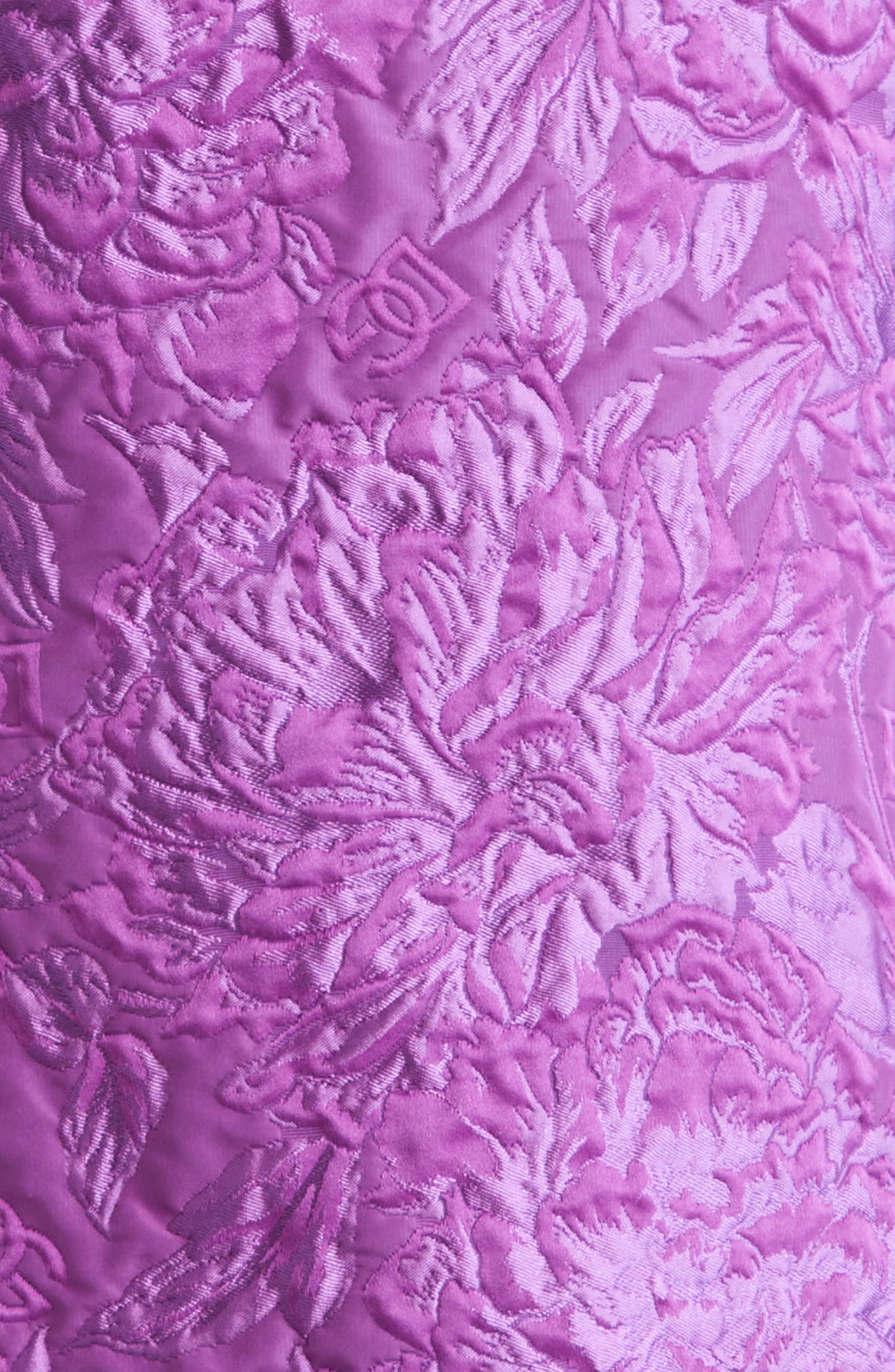 Dolce&Gabbana Sleeveless Peony Brocade Minidress in F0571 Viola at Nordstrom - 7