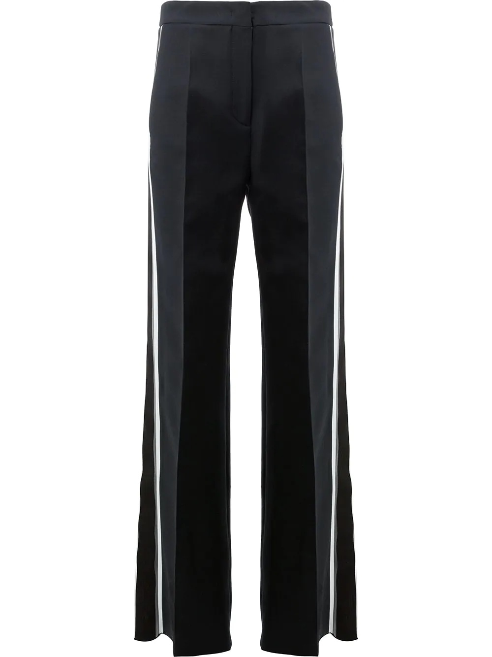 side stripe flared trousers - 1