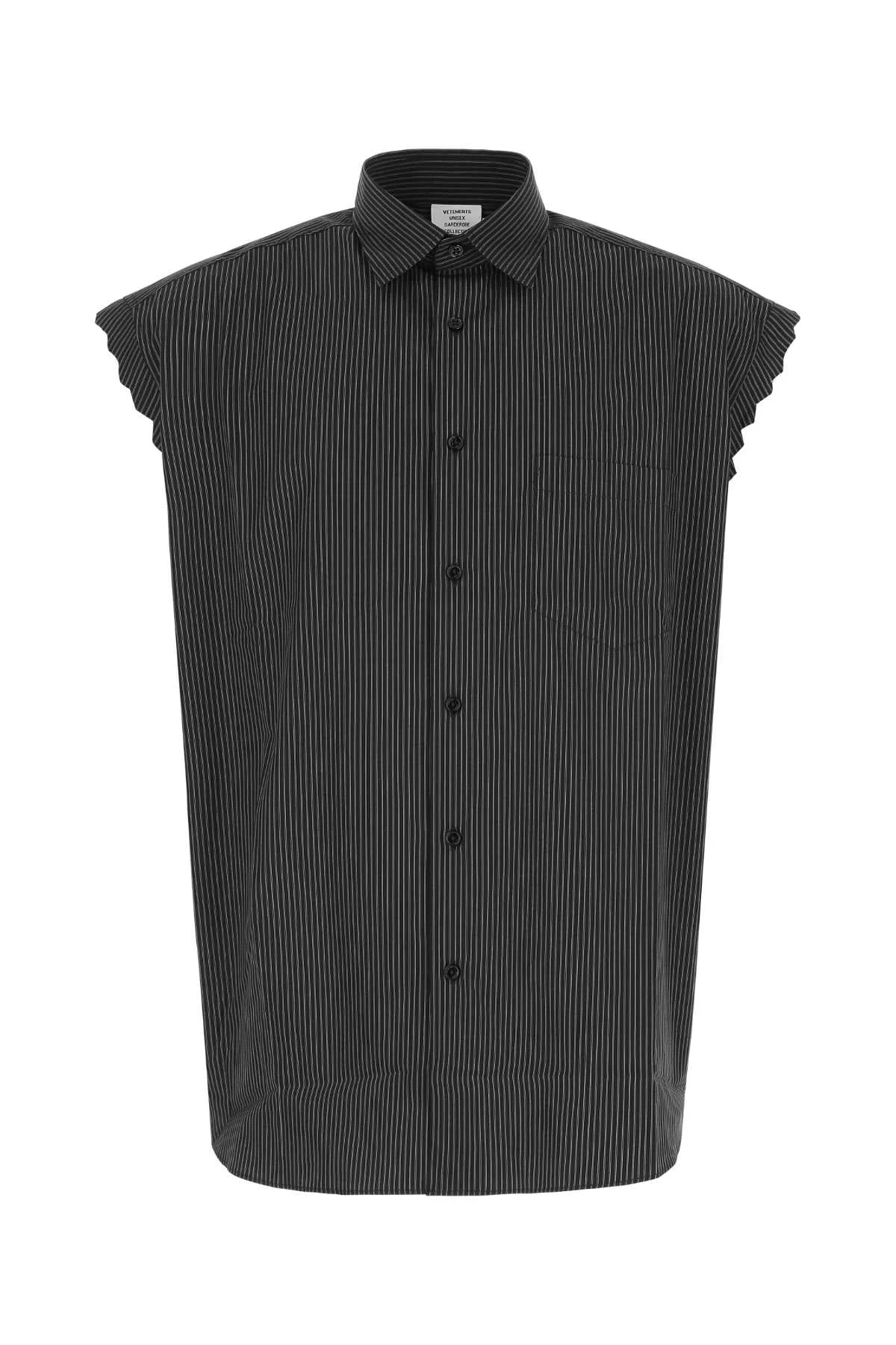 Vetements Men Ribbed Poplin Shirt - 1