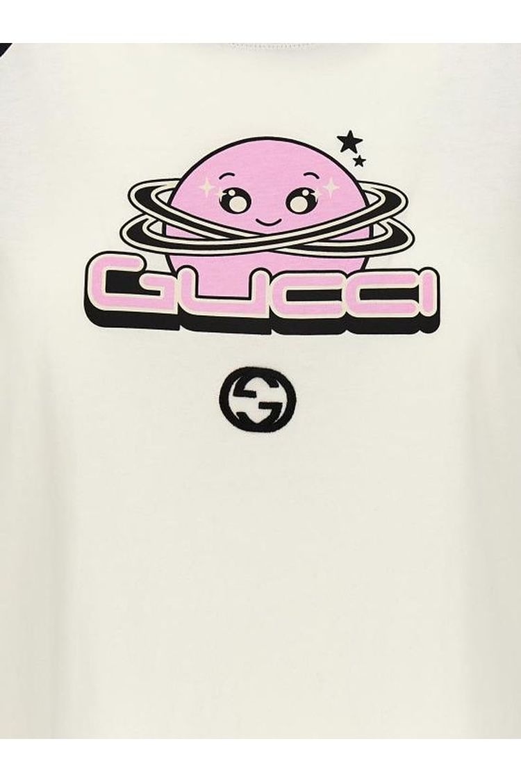 Gucci Logo planet print Cotton Jersey T Shirt - 2