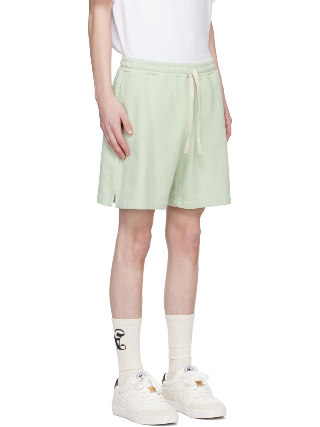 Green Embroidered Shorts - 2