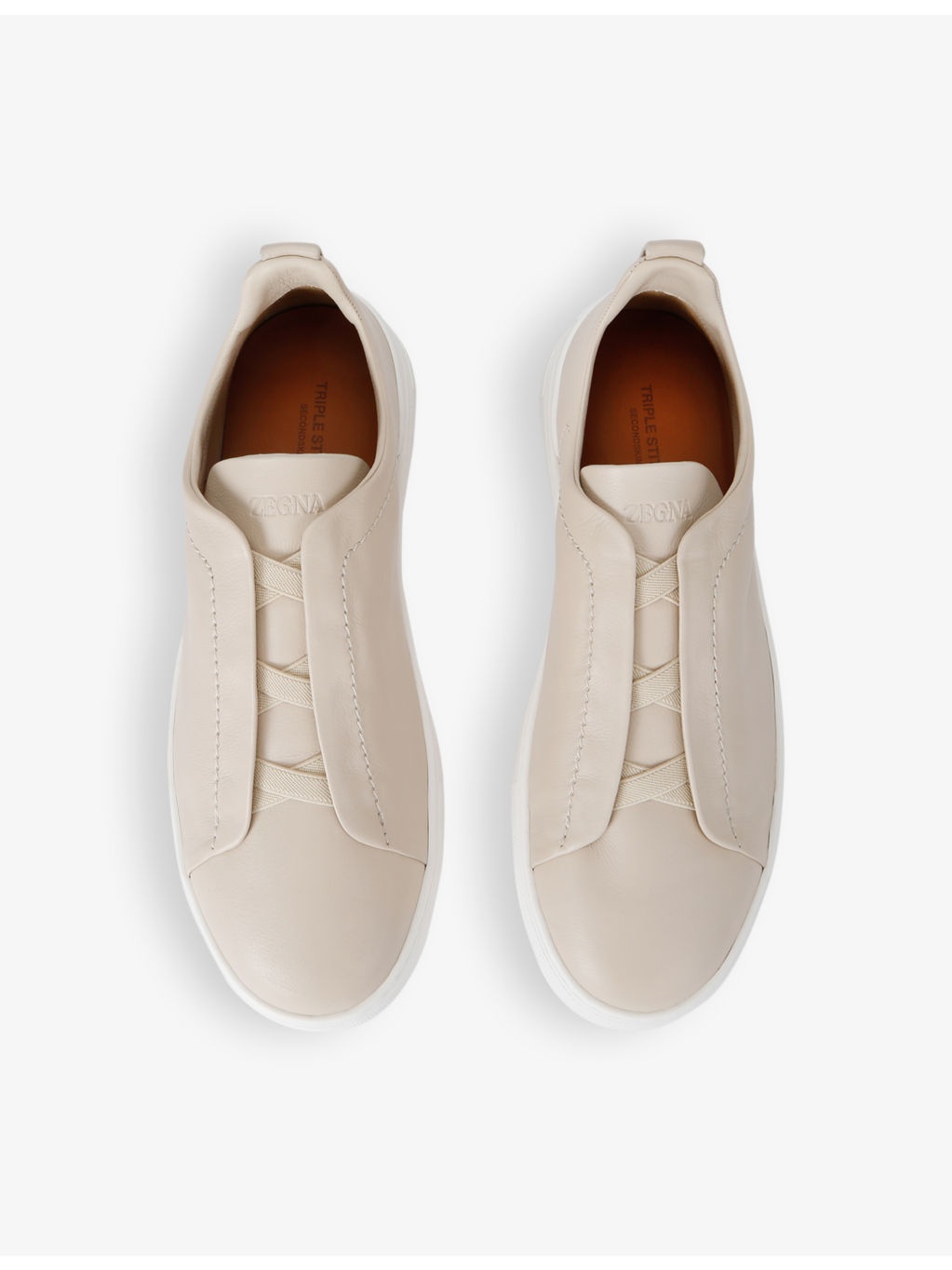 X3 Stitch Cashmere leather low-top trainers - 2