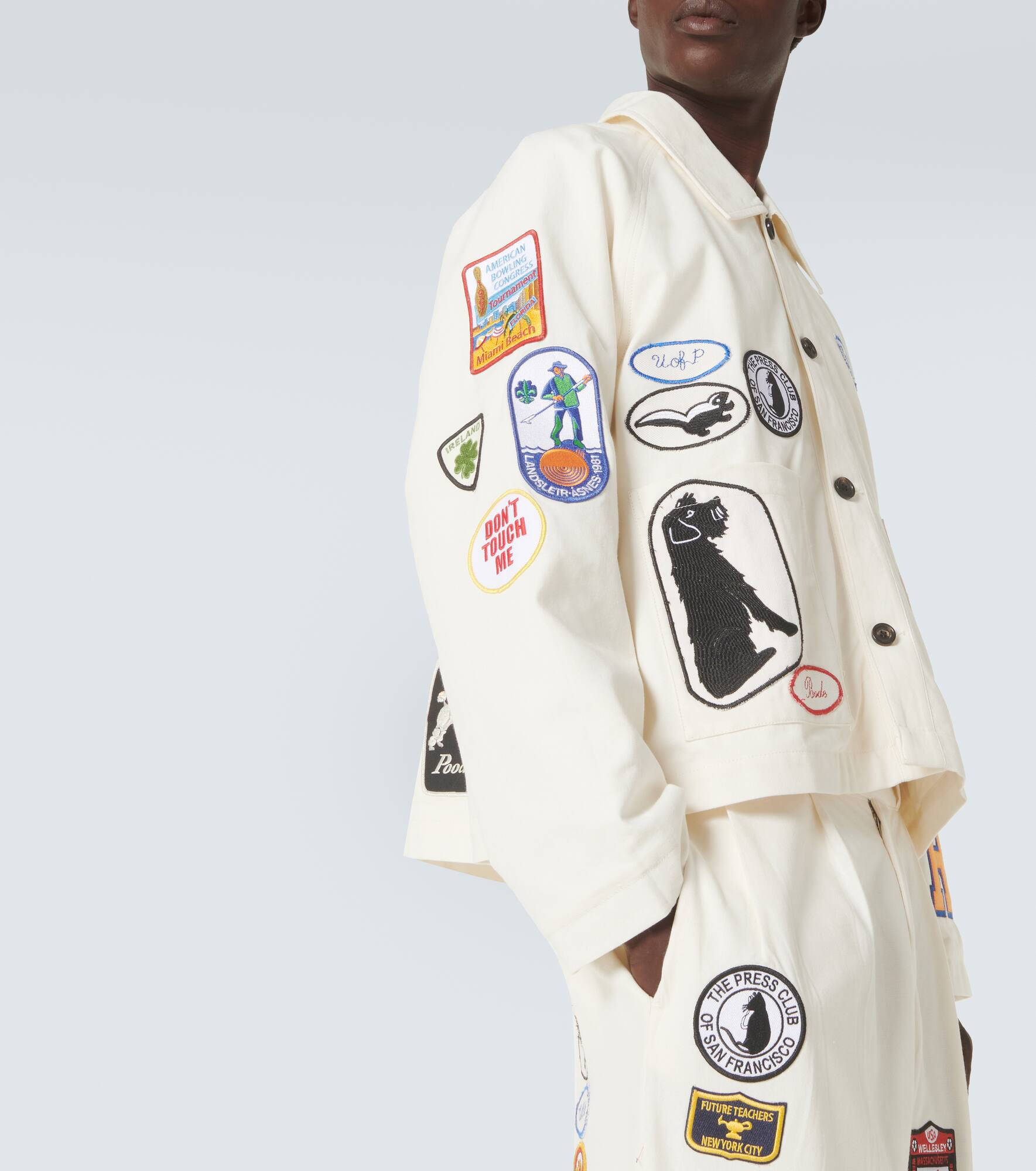 Cambridge patch-appliqué cotton canvas jacket - 6