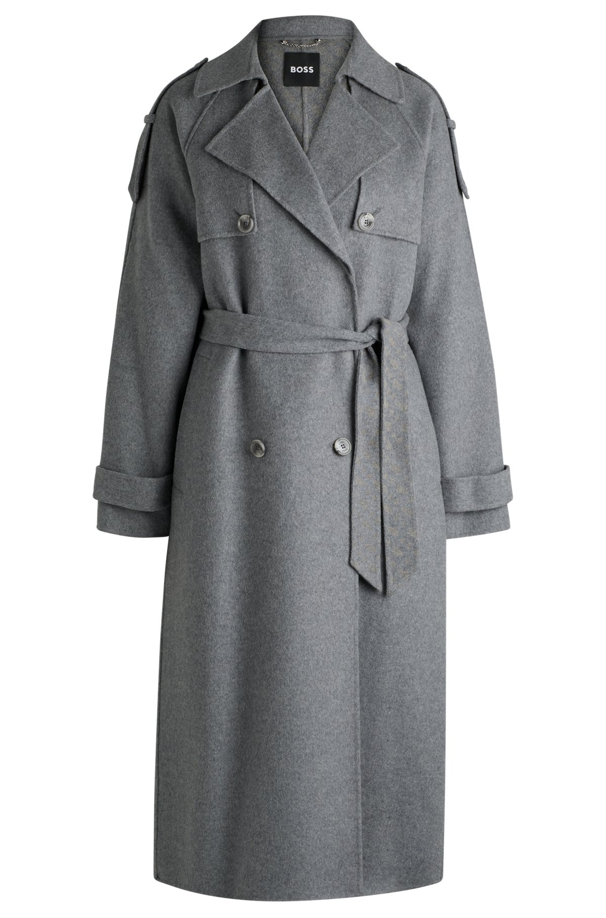 BELTED TRENCH COAT IN A WOOL BLEND - 1