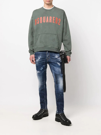 DSQUARED2 logo-print detail sweatshirt outlook