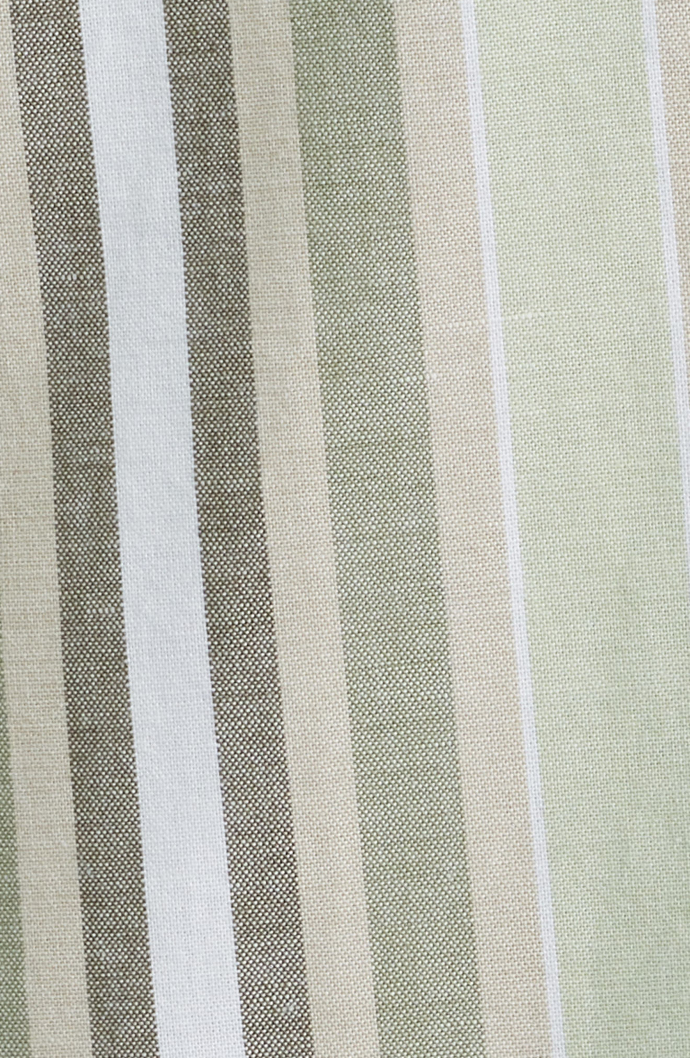 Carhartt Work In Progress Folsey Stripe Cotton & Linen Camp Shirt in Folsey Pale Olive /White at Nor - 5