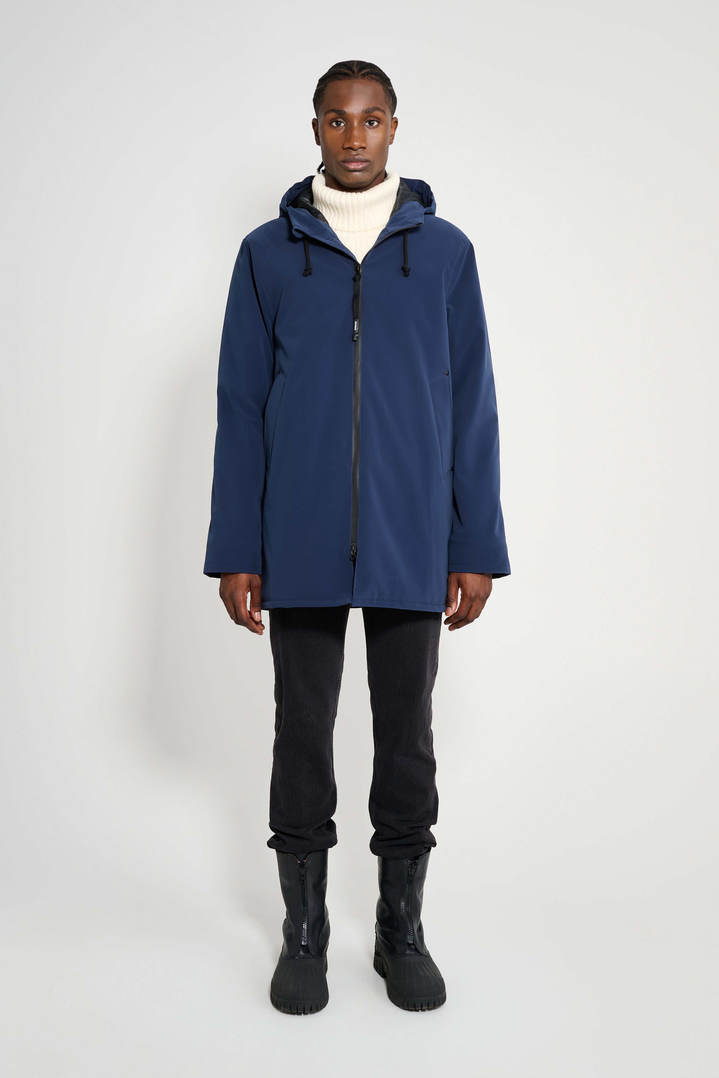 Stockholm Matte Winter Coat Navy - 2
