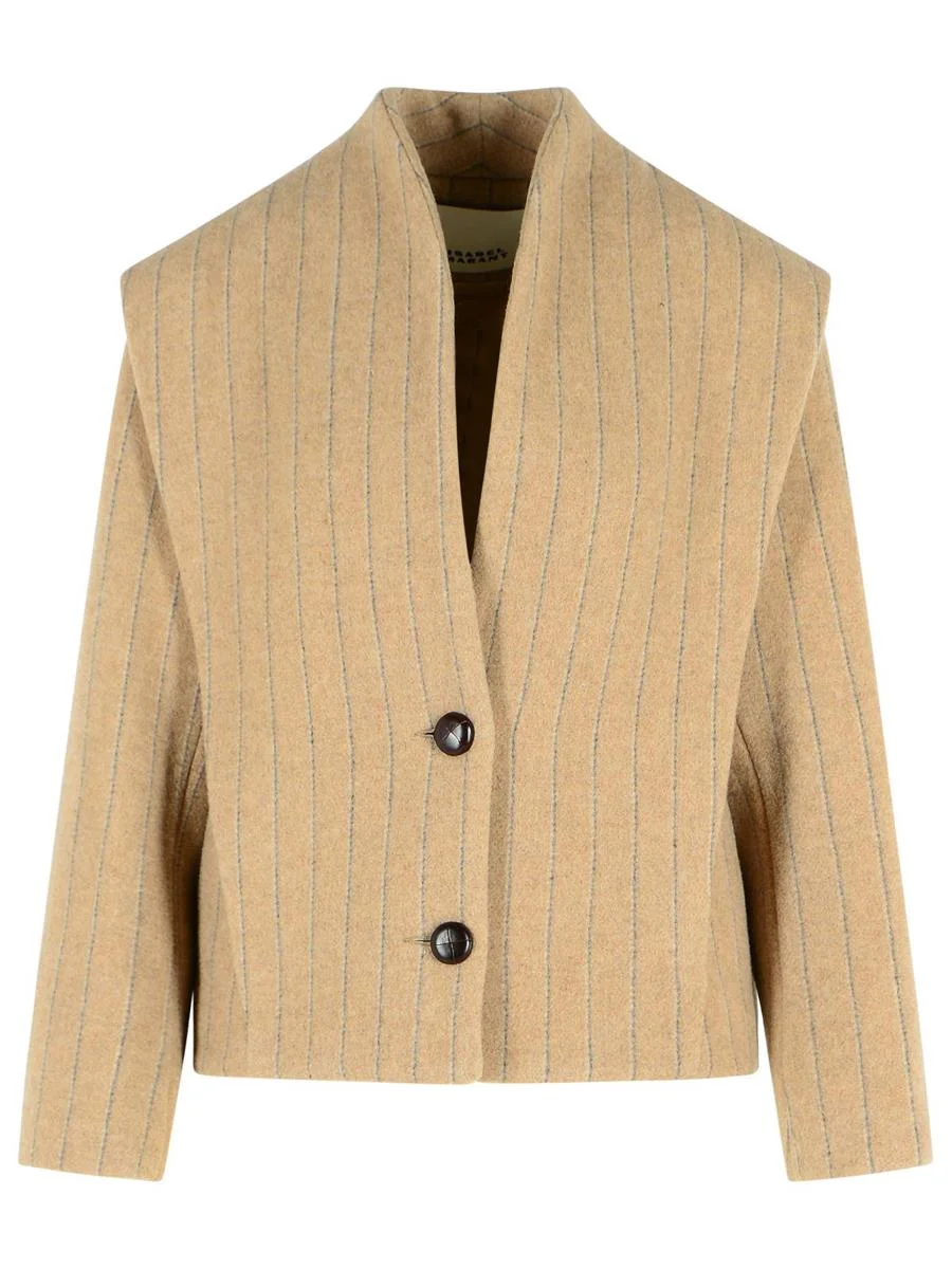 Isabel Marant 'Dyogo' Beige Wool Blend Jacket - 1