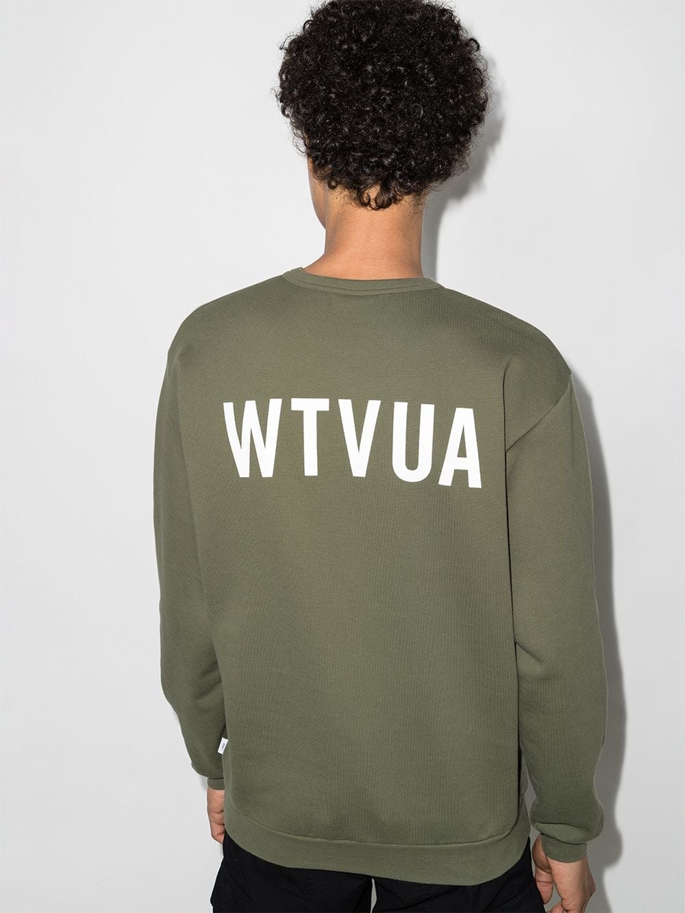 WTVUA logo-print cotton sweatshirt - 3