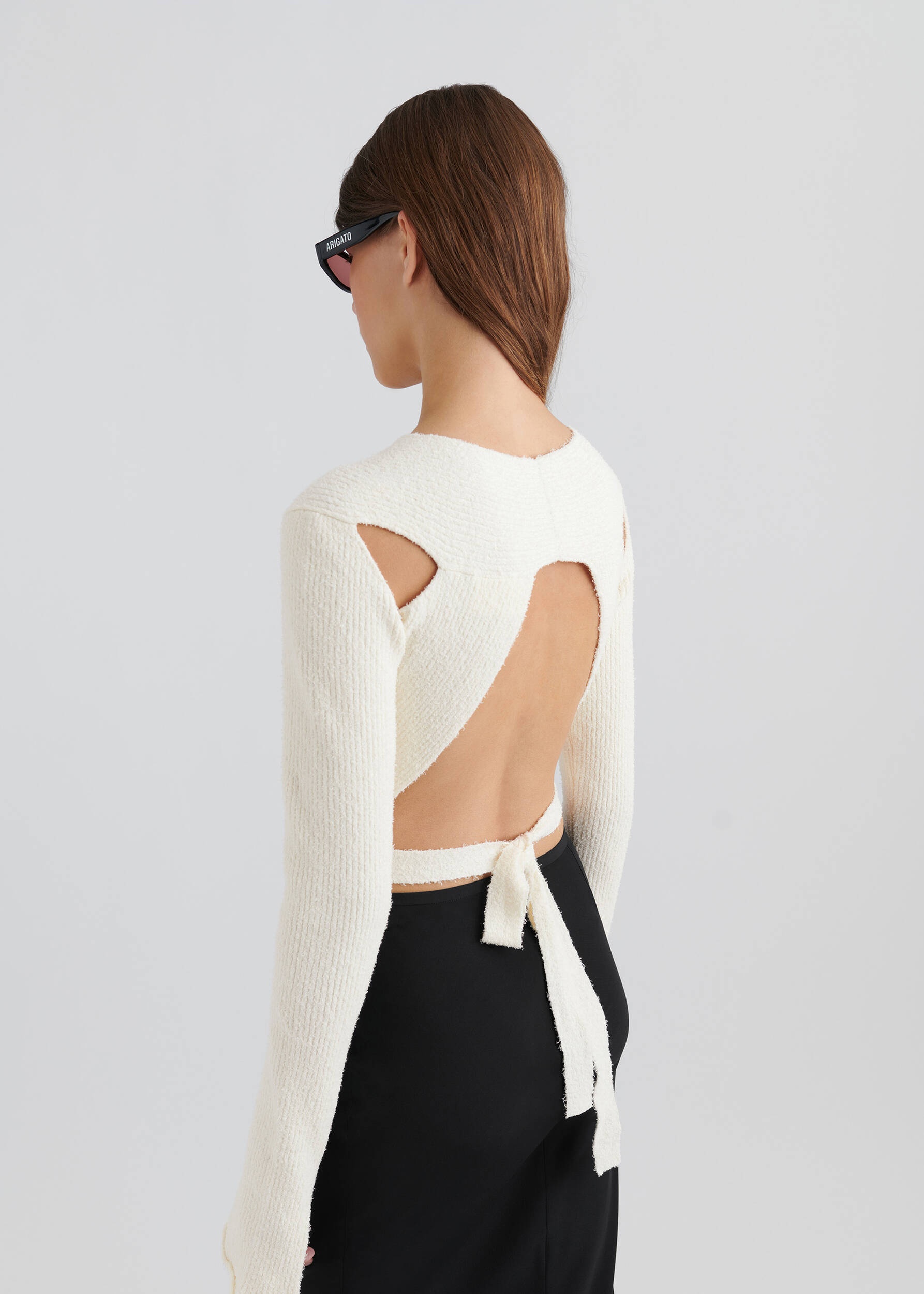 Tube Rib-Knit Wrap Top - 6