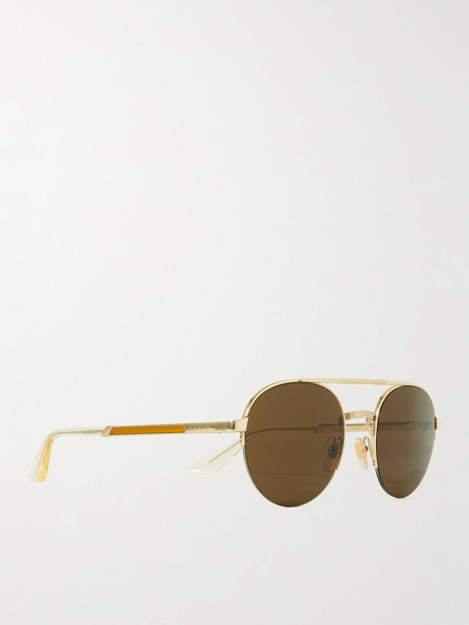 Aviator-Style Gold-Tone Sunglasses - 3