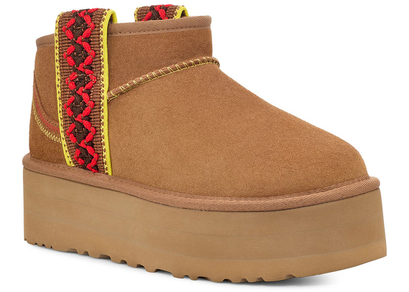 UGG UGG Classic Ultra Mini Braid Boot Chestnut (Women's) outlook