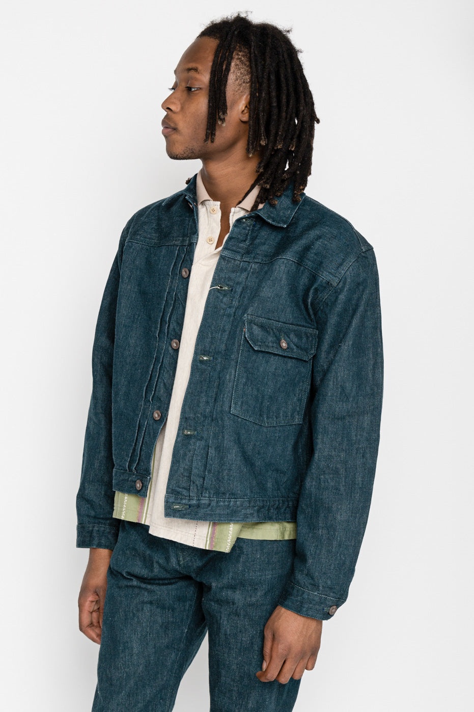 Kapital No.4 Plant Dyed Denim 1st JKT | blueingreen | REVERSIBLE