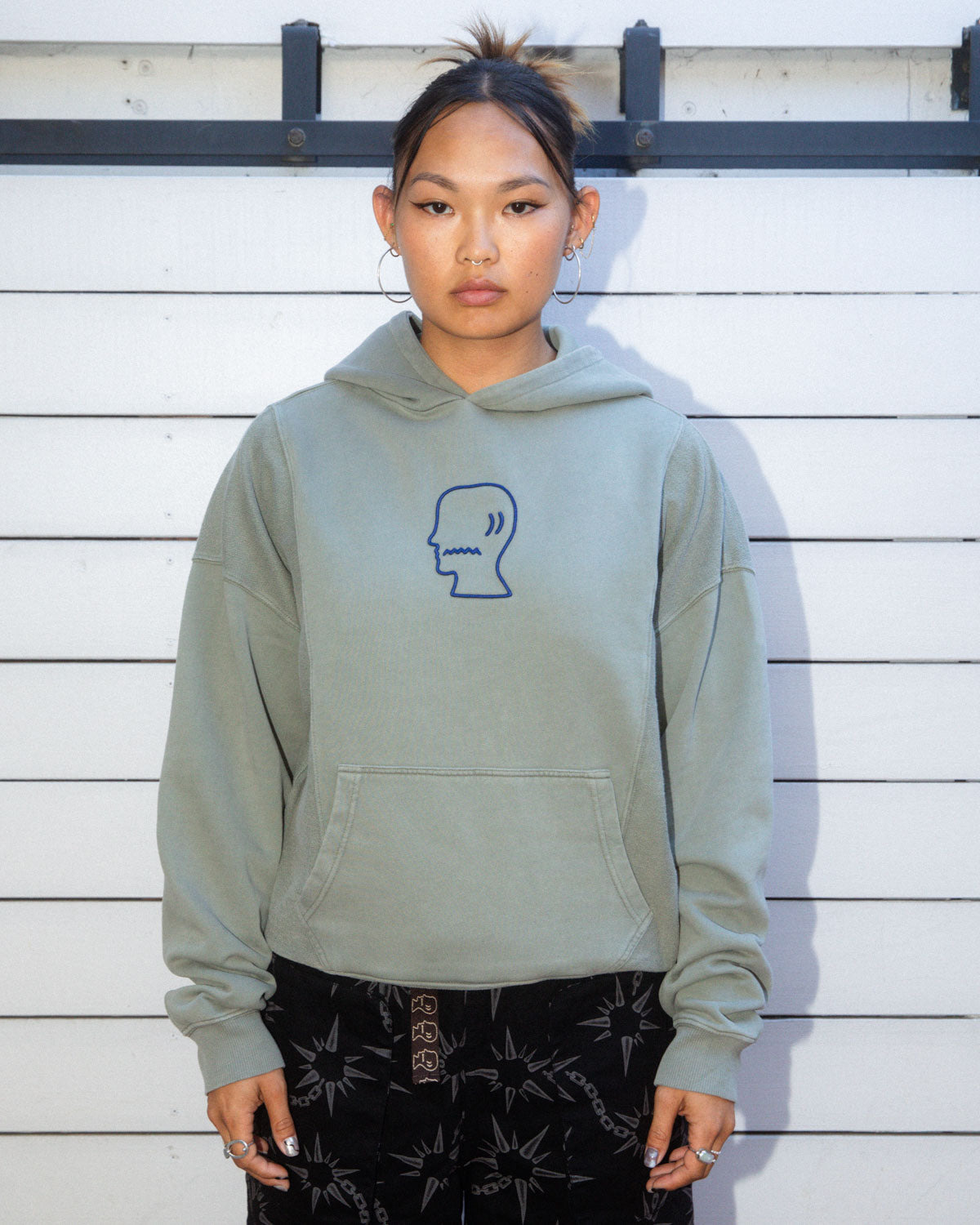 Mendoza Cropped Hoodie - Cement - 3