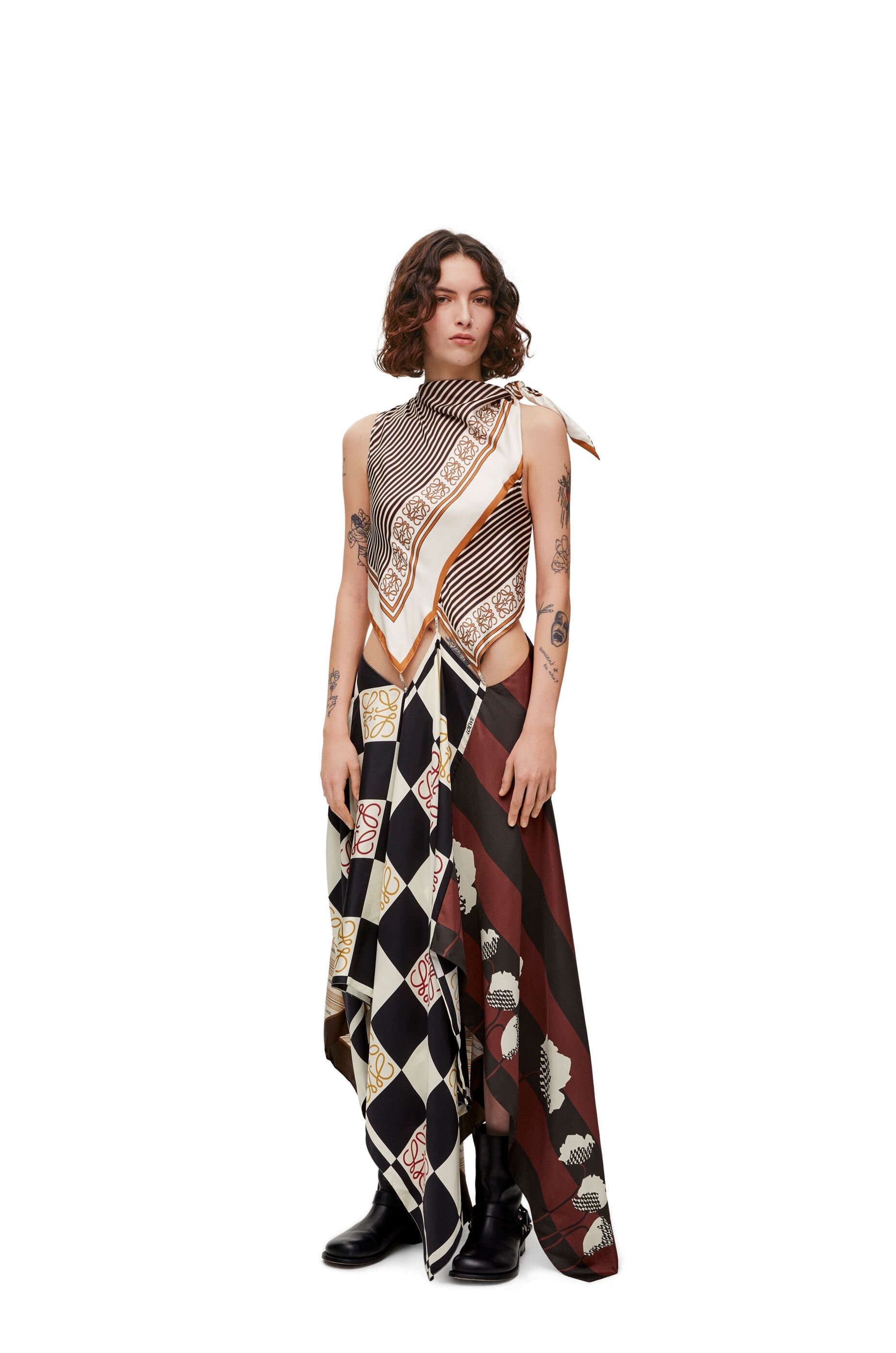 Scarf dress in silk - 2