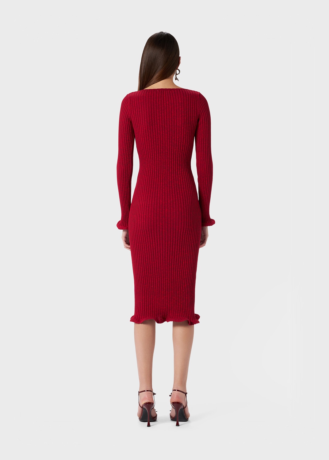 RIBBED KNIT MIDI DRESS - 4