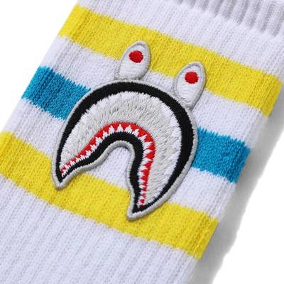 A BATHING APE® BAPE Shark Socks 'White' outlook