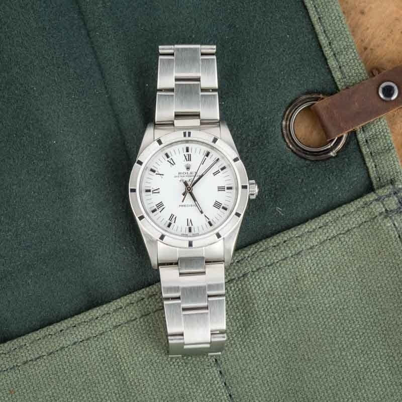 Used Rolex Air King 14010 White Dial - 6