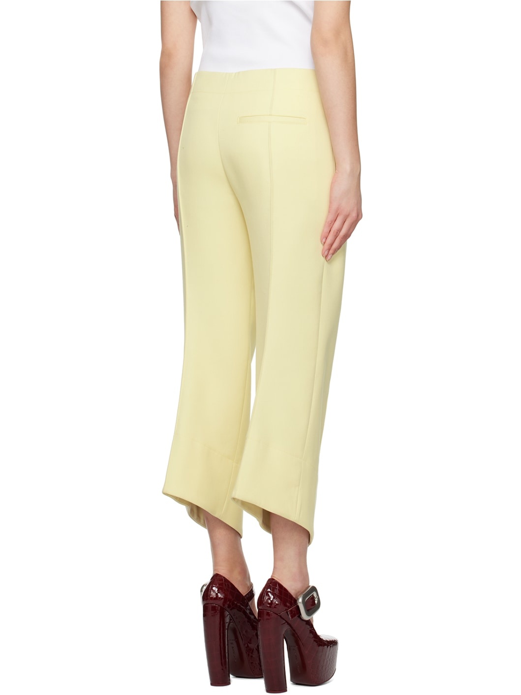 Yellow Curved Trousers - 3