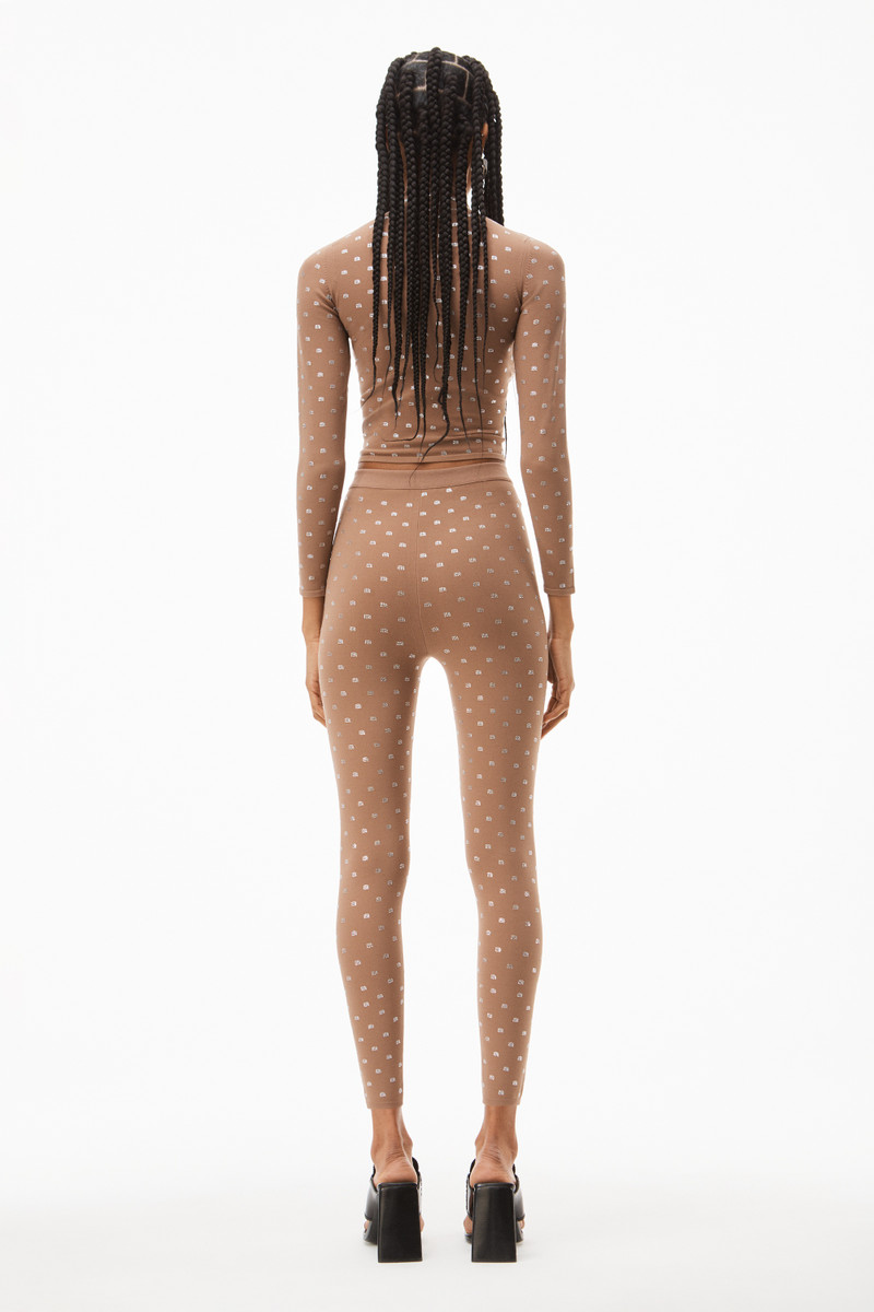 HOTFIX LOGO LEGGING IN CRYSTAL NYLON 5