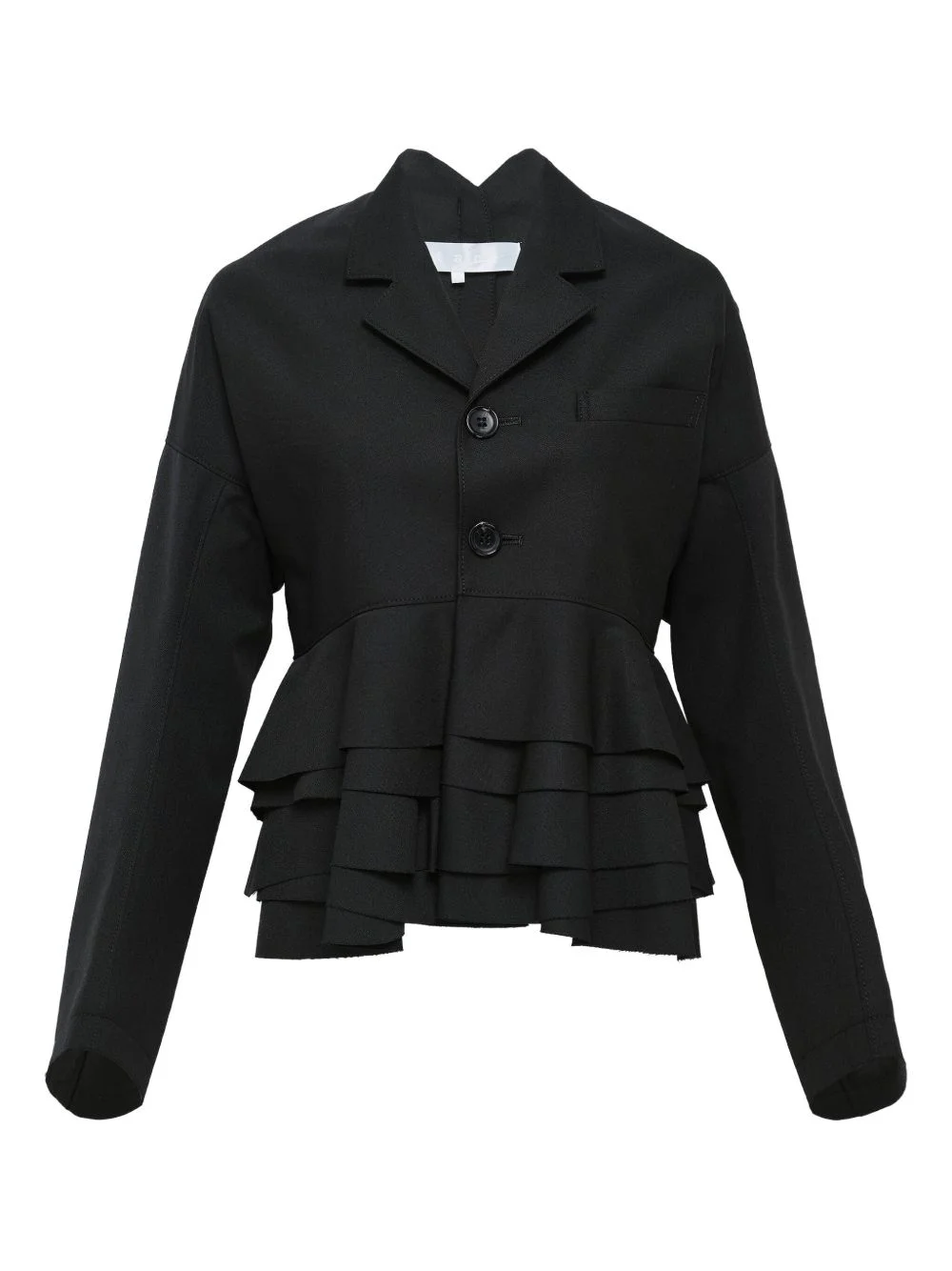 ruffled peplum jacket - 1