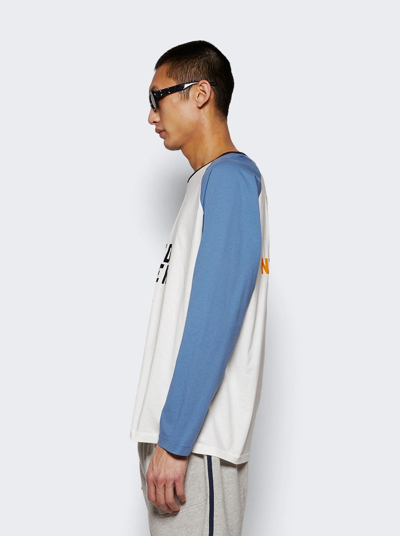 Long Sleeve Skater Tee Blue And Cream 3