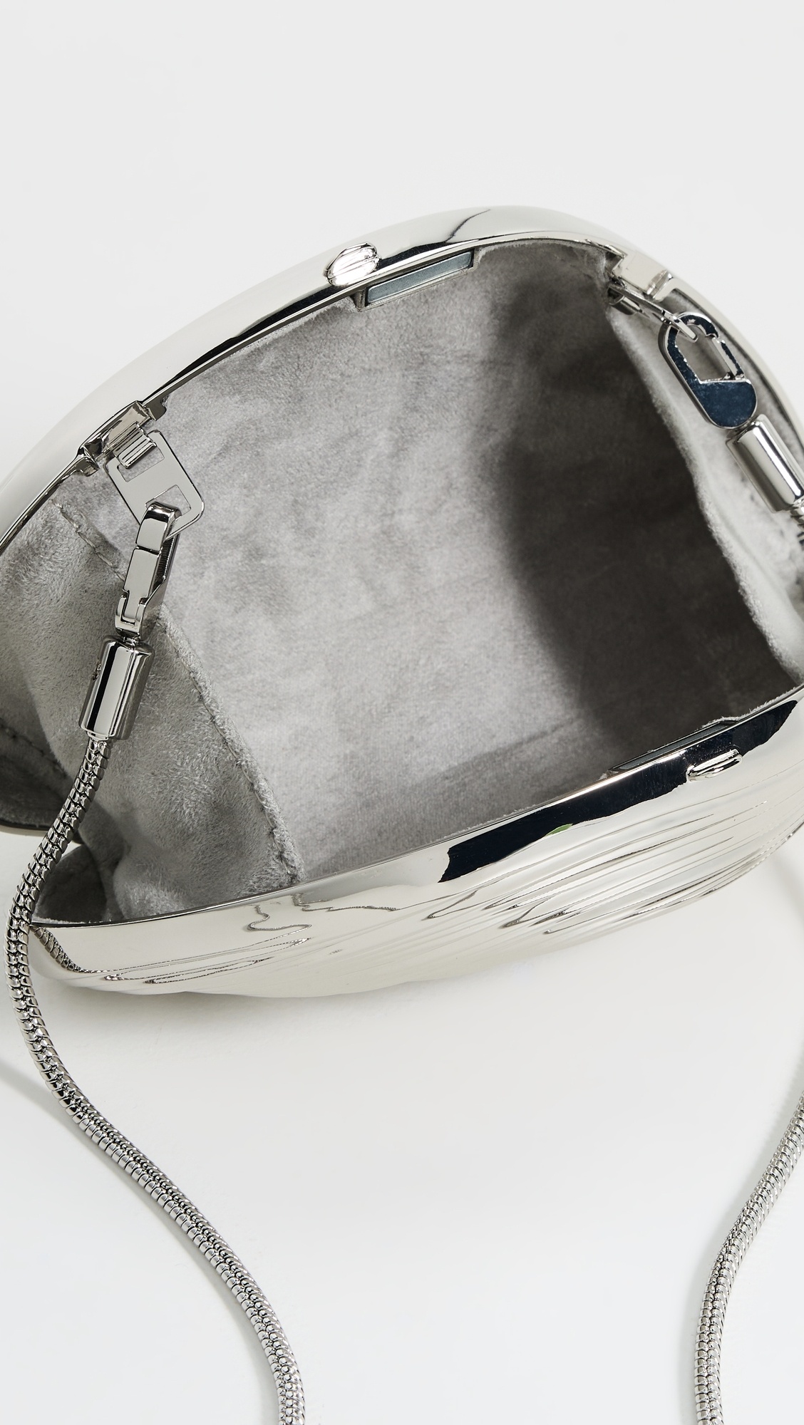 Bridget Mini Metal Oyster Shell Clutch - 5