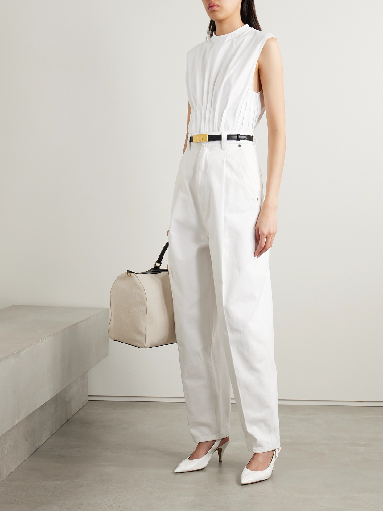 Westin Pintucked Cotton-poplin Top - 2