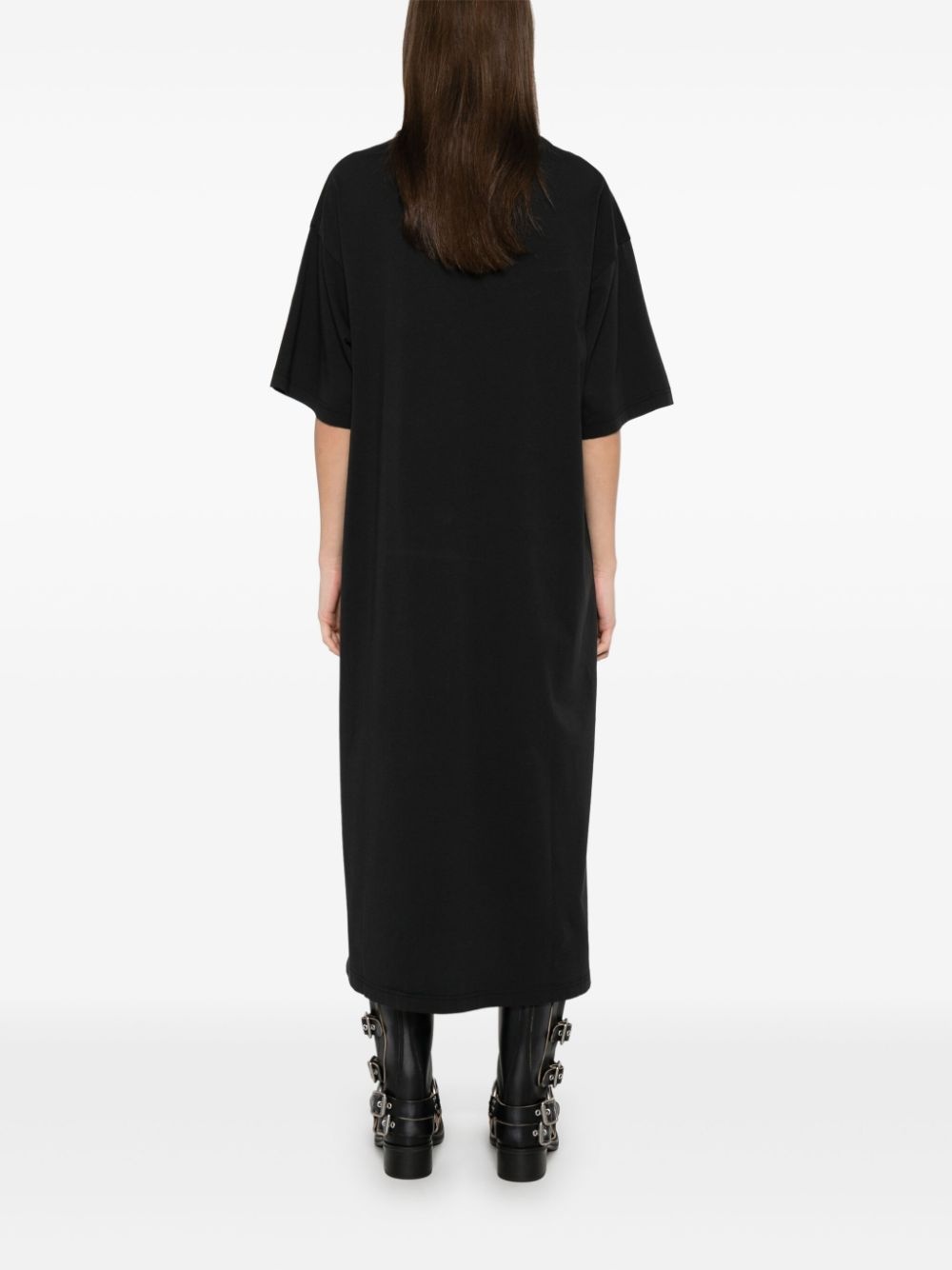curved-logo maxi dress - 4