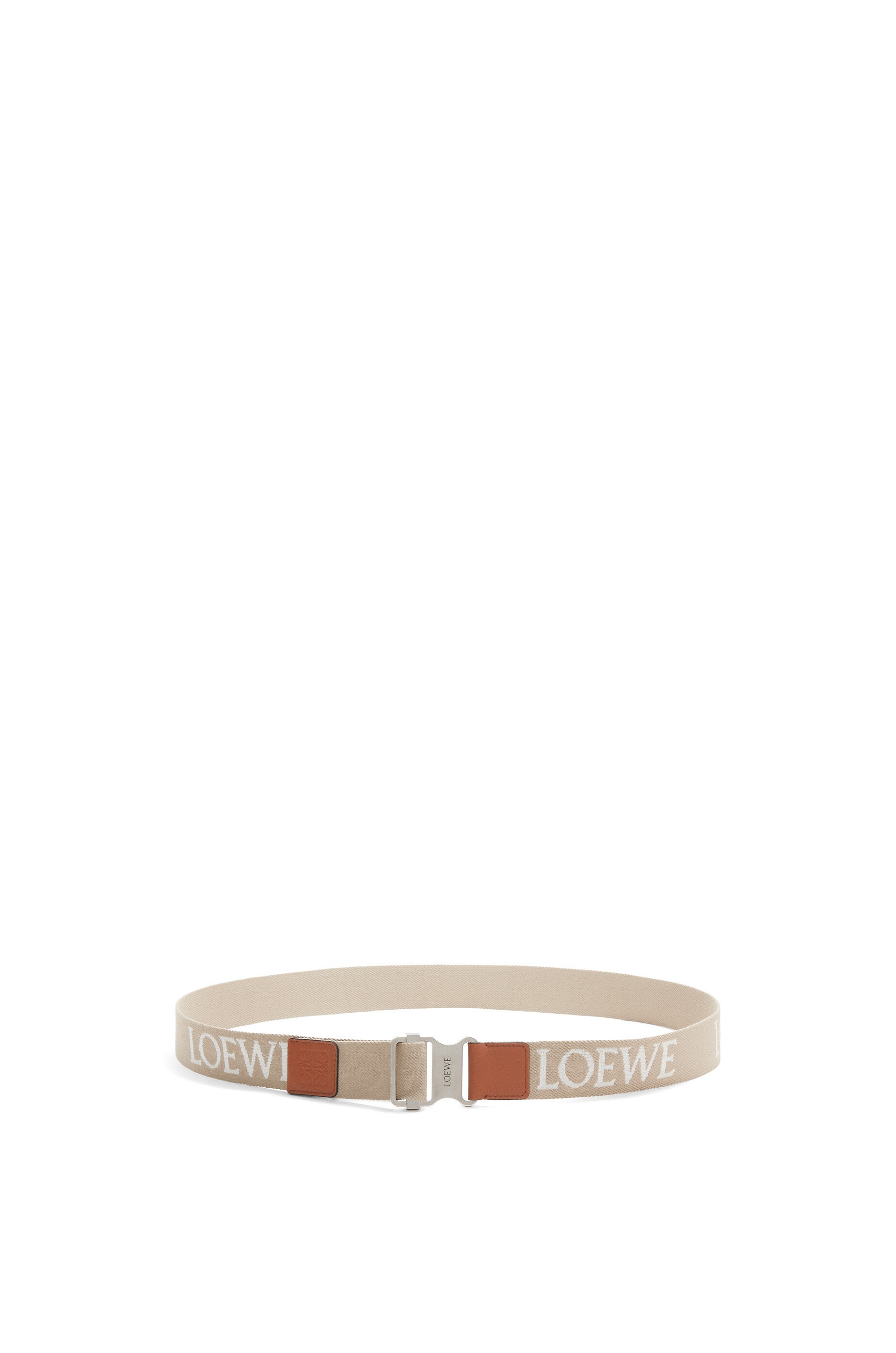 Slider buckle belt in webbing and calfskin - 1