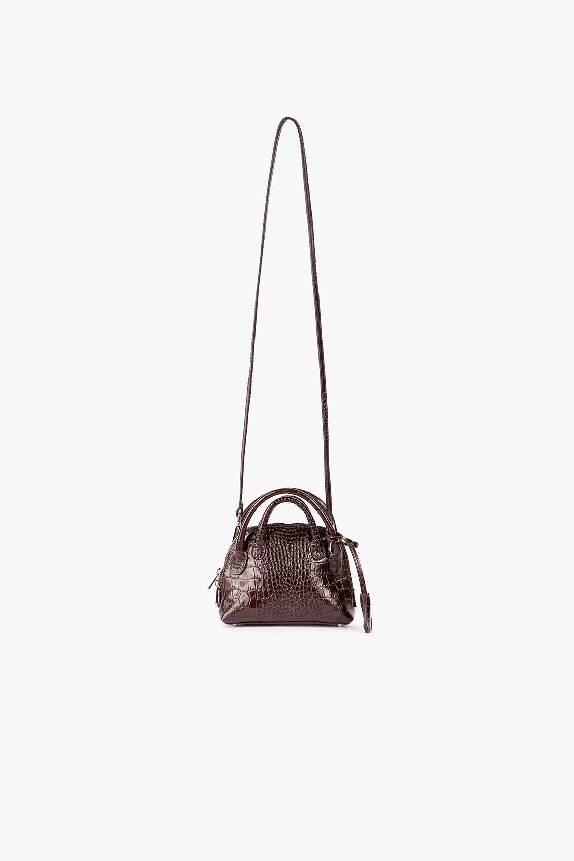 SMALL LIV DOUBLE HANDLE BAG BROWN - 1