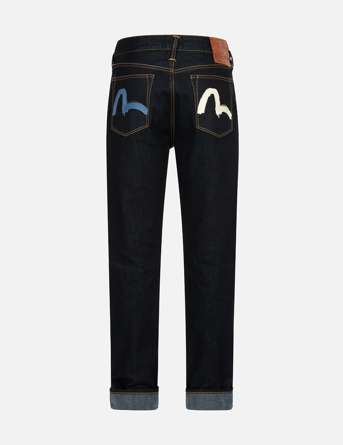 Brushstroke Seagull Print Carrot Fit Selvedge Denim Jeans #2017 - 1
