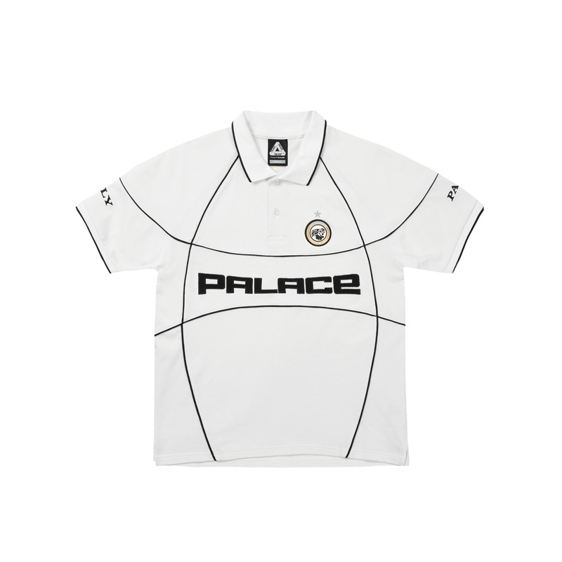 PRO TEAM PIPED POLO WHITE 1