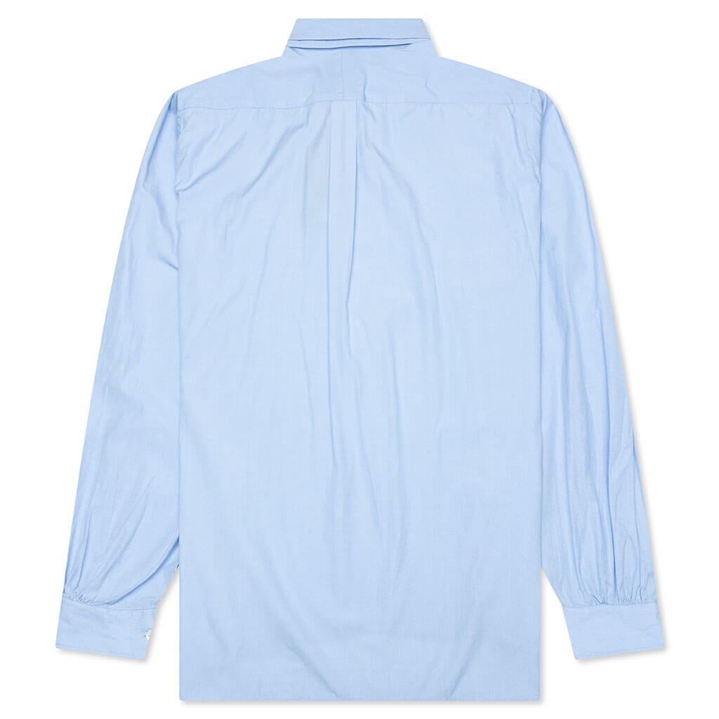 DOUBLE REGULAR COLLAR SHIRT - SAX BLUE - 2