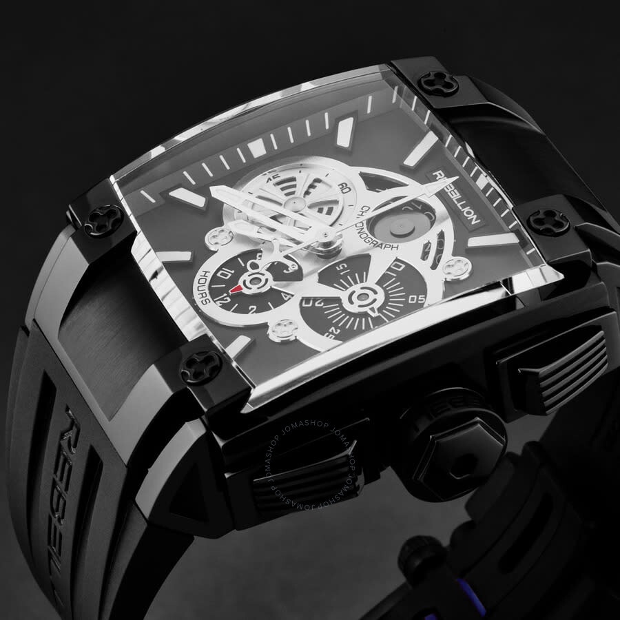 Rebellion - Rebellion Re1 Chronograph Automatic Black Dial Men's Watch RB.RE1.CH.ST - 2