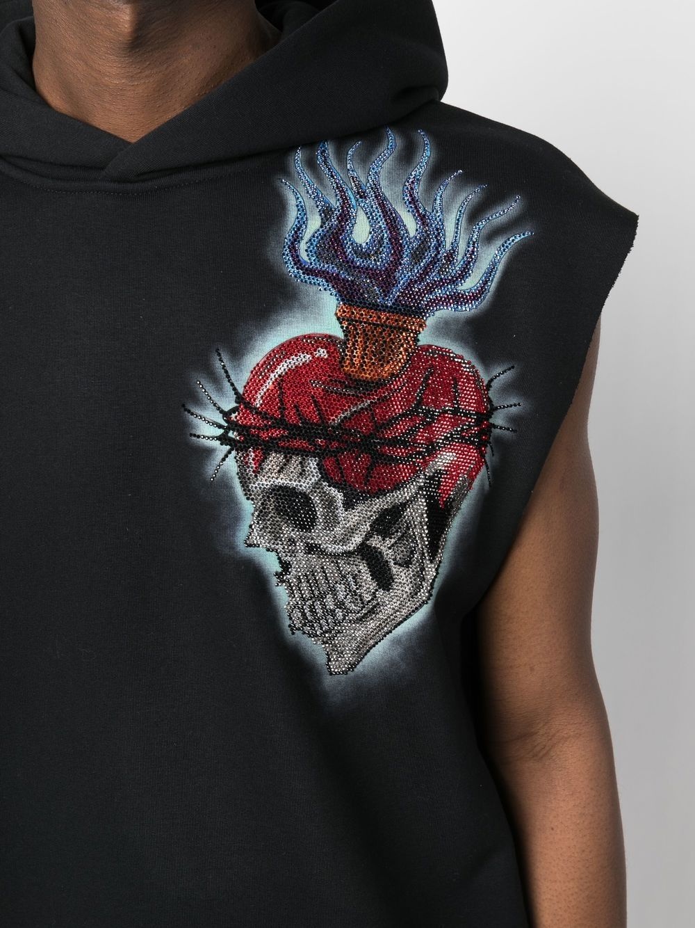 Love Tattoo sleeveless hoodie - 5