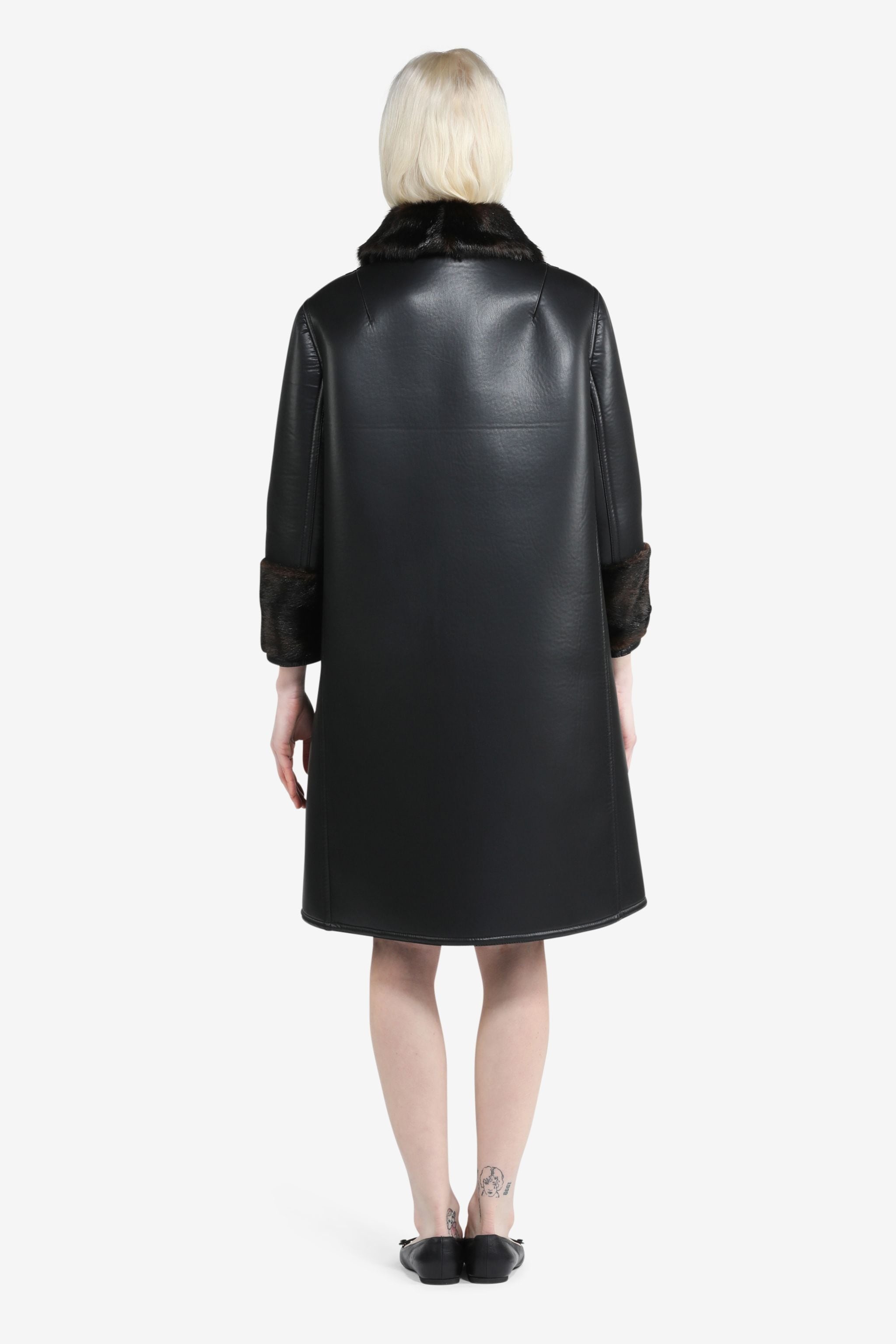 SYNTHETIC-LEATHER COAT - 2