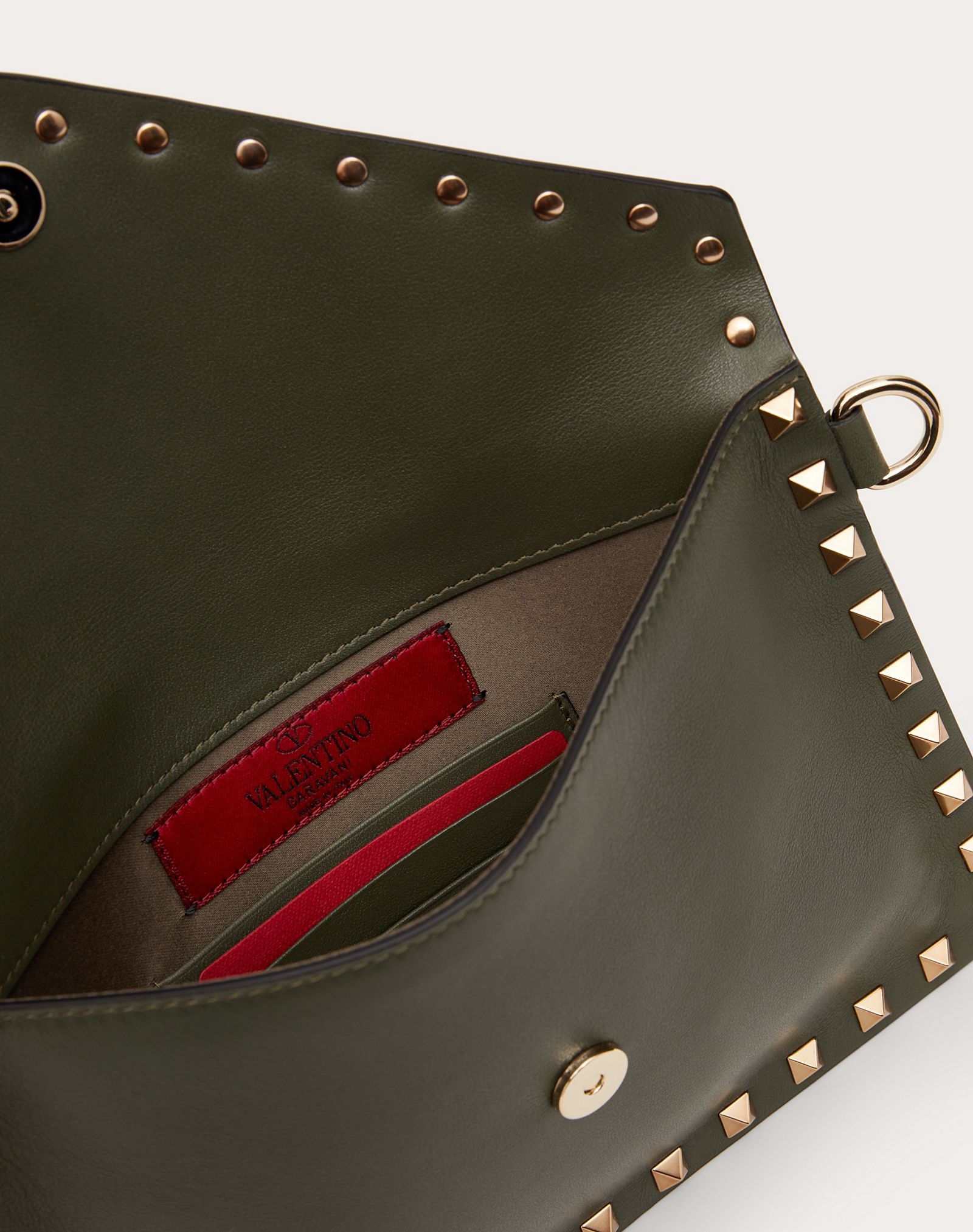 Rockstud Calfskin Pouch - 6