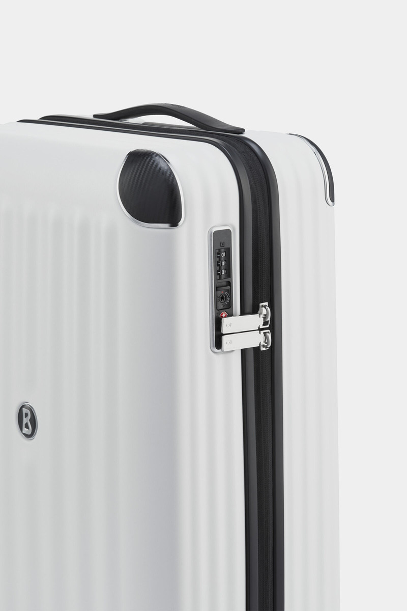 Piz Deluxe small hard shell suitcase in White 6