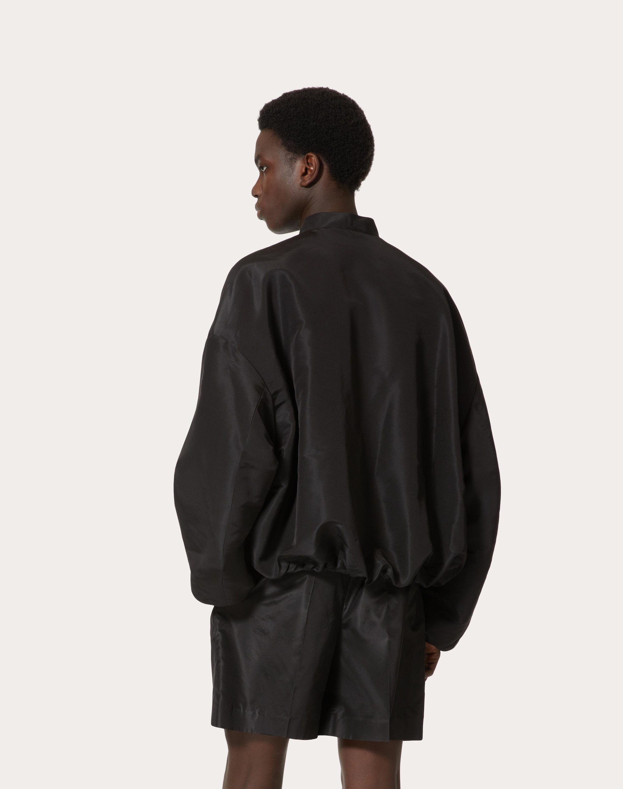 SILK FAILLE BOMBER JACKET - 4