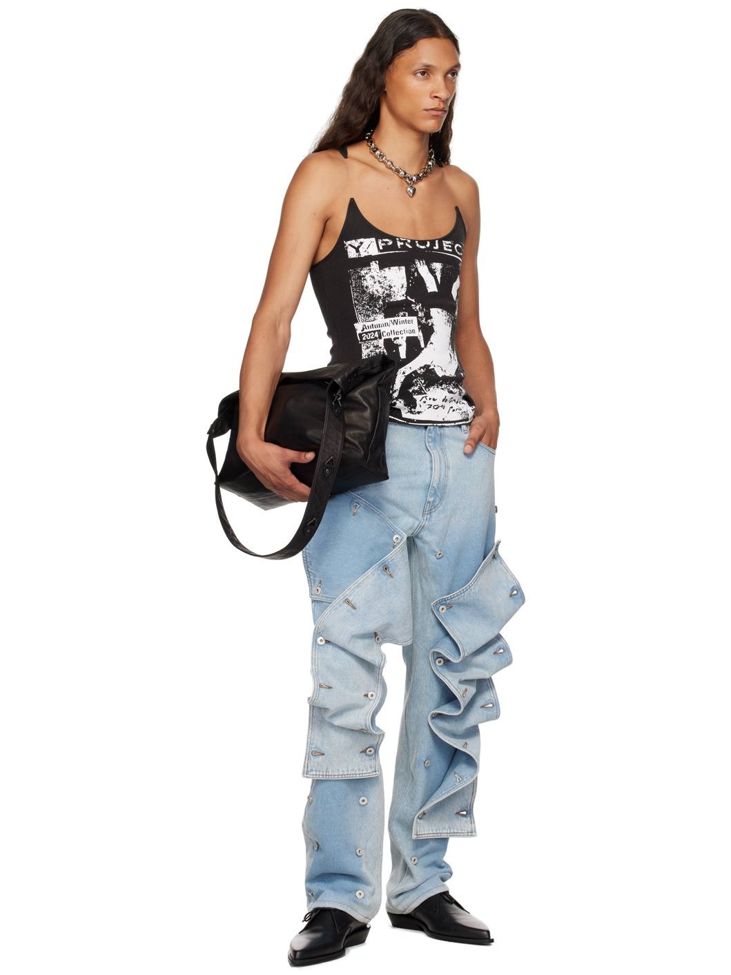 Blue Snap Off Jeans - 5