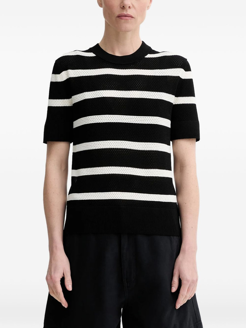 striped-pattern short-sleeve T-shirt 1