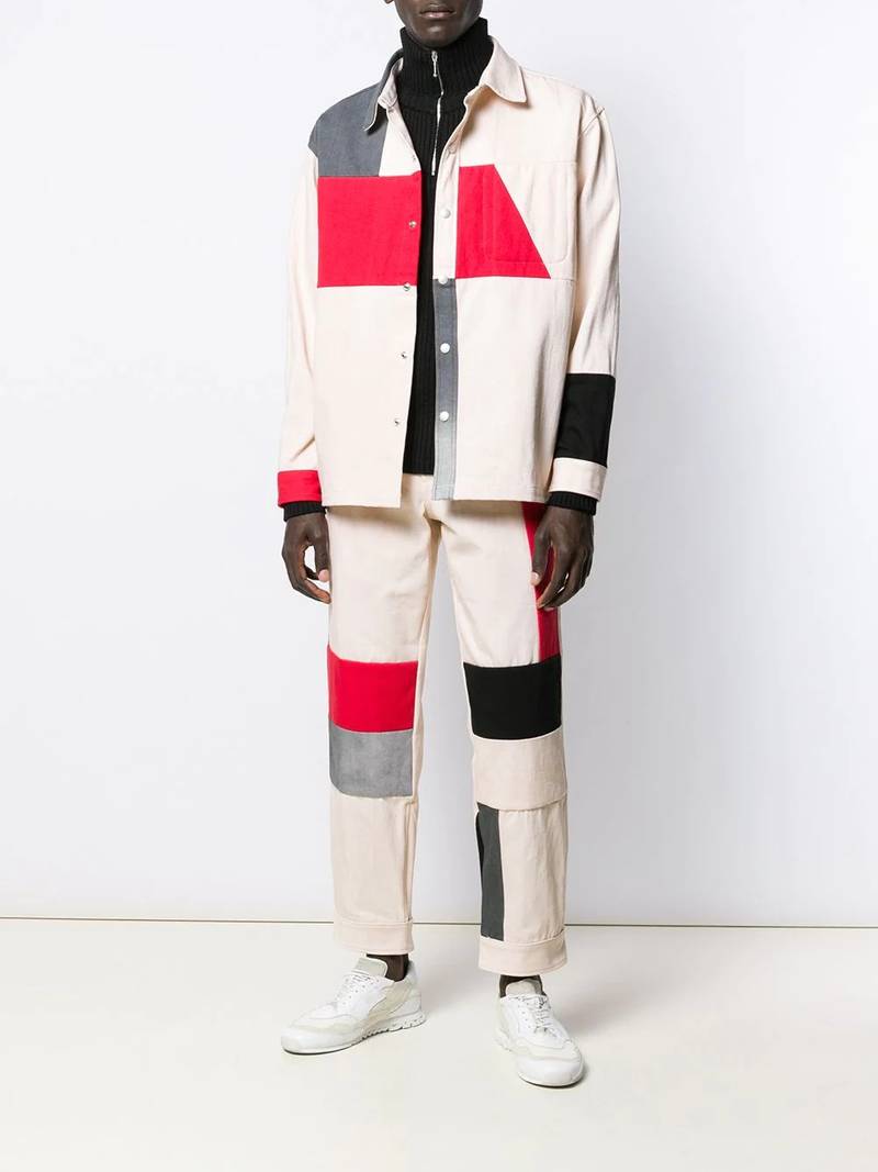 Diesel colour block shirt jacket outlook