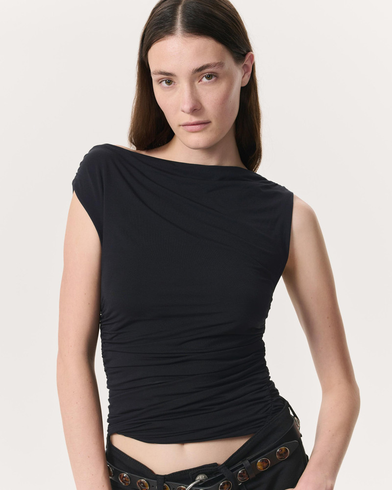 rag & bone Luca Shirred Scoop-Neck Top outlook