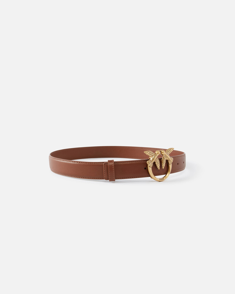 PINKO LOVE BIRDS LEATHER BELT 3CM outlook