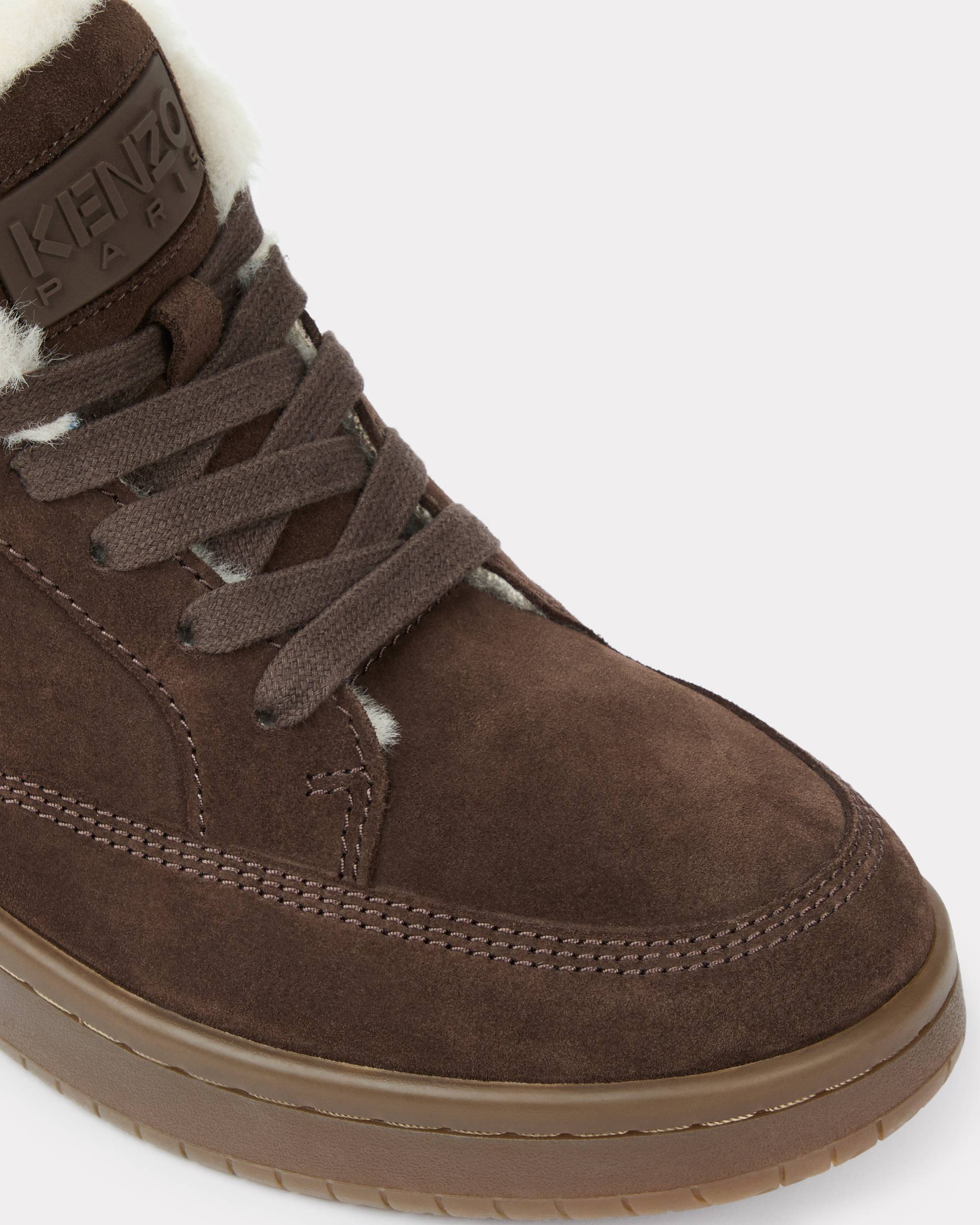 'KENZO-Dome' sneakers in suede and shearling - 4