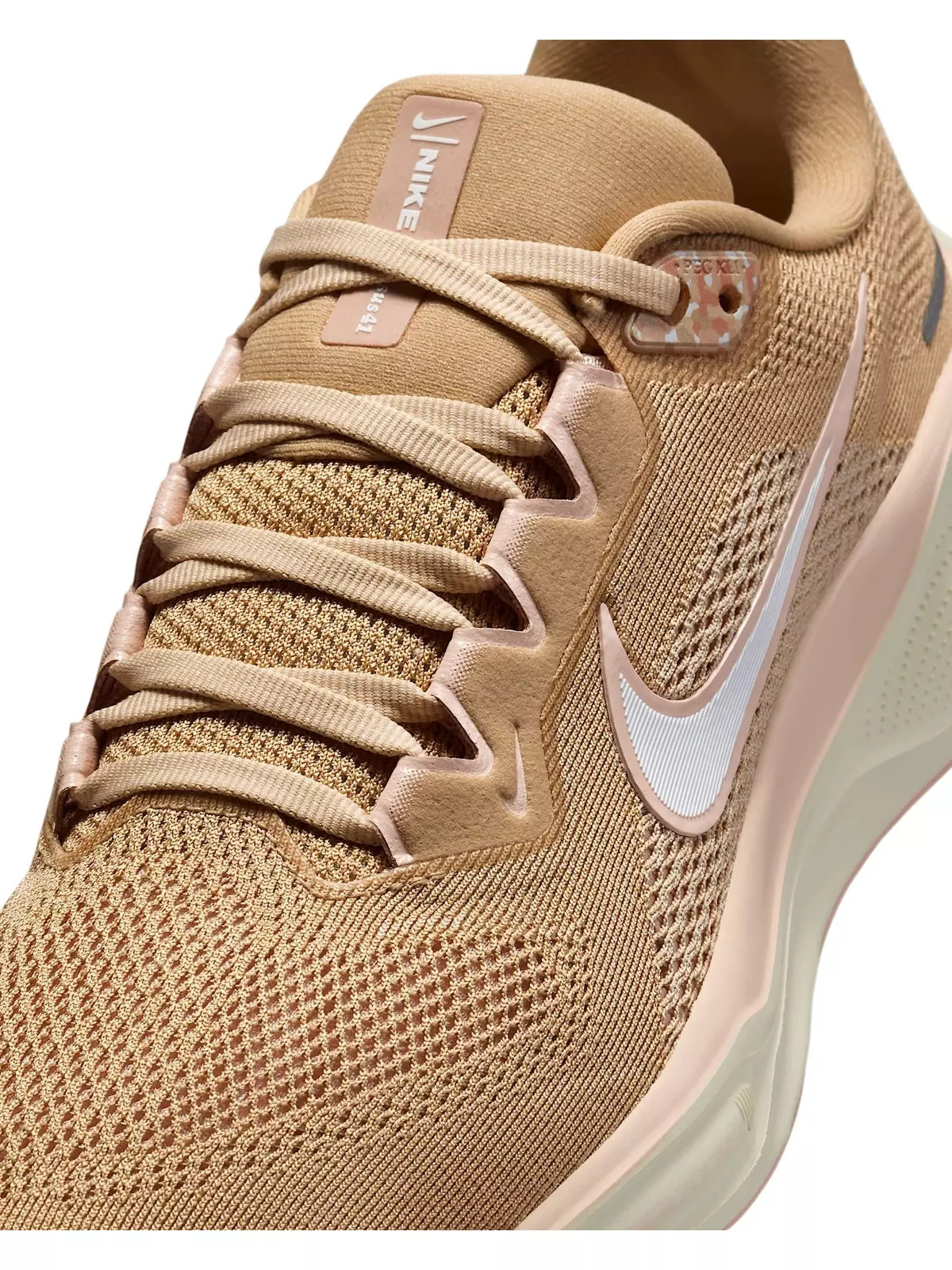 Pegasus 41 "Linen/Light Orewood Brown/Washed Coral/White" Women's Running Shoe - 7